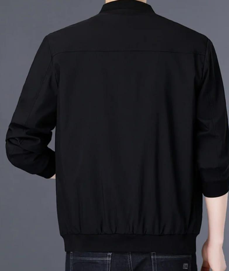 Men’s Plain Fleece Jacket_1 Pcs|Blacked Collared Style