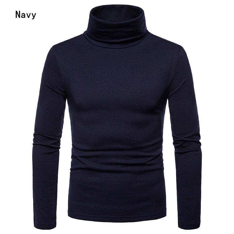 1 Pcs Men’s Rib Plain Highneck