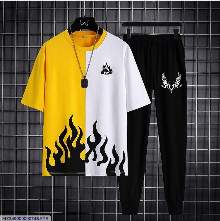 2 Pcs Men’s Printed Track Suit