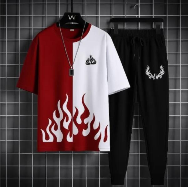 2 Pcs Men’s Printed Track Suit