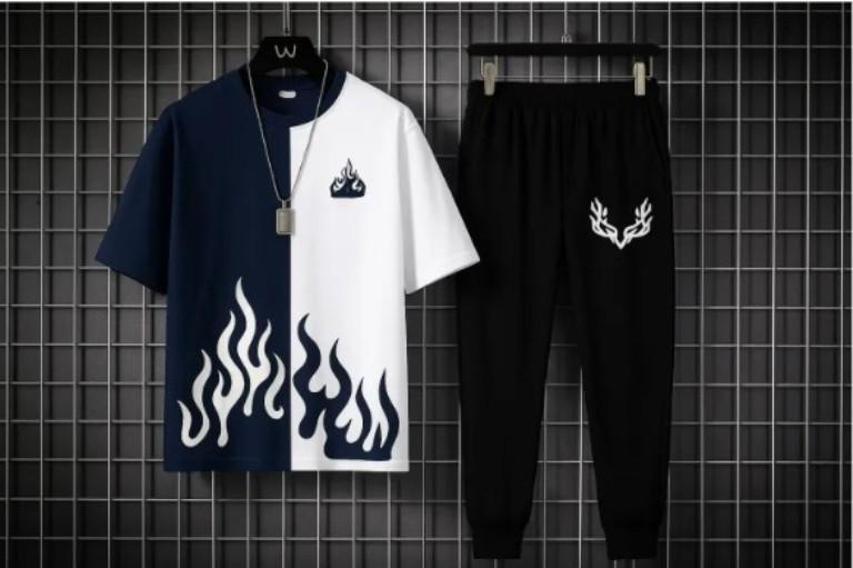 2 Pcs Men’s Printed Track Suit